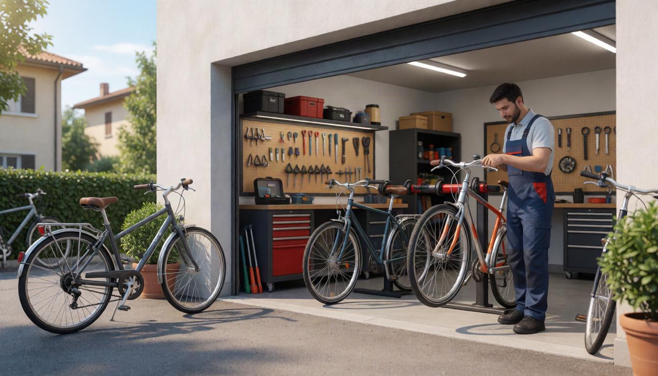 Manutenzione bici chiara e ordinata